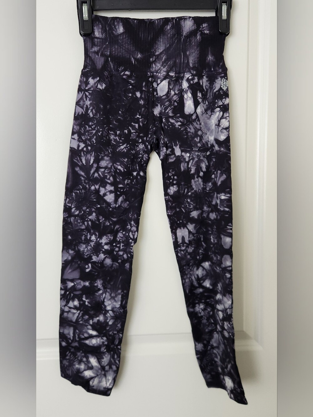 FP Movement Black and Gray Tie-Dye Leggings